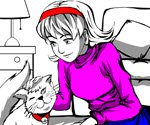 Kız ve Kedi Boyama